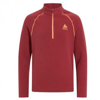 ODLO Kinder Mid Layer Unterzieh Zipshirt Rigi dunkelrot Größe 152