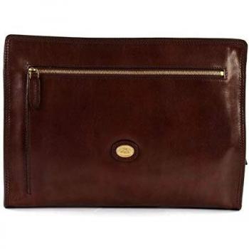 The Bridge Story Uomo II 38 cm Brown Leather Student Folder
