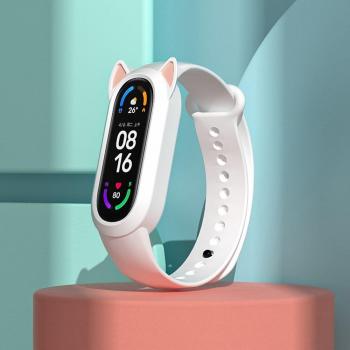 Funda de orejeras de gato para Mi Band 6, 5, 4 y 3