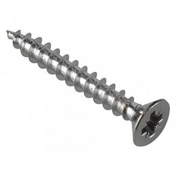 ForgeFix Multi-Purpose Screw Pozi Compatible CSK Chrome Plated 4.0 x 30mm ForgePack 30