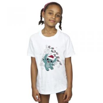 Christmas Tree Lilo & Stitch Tee for Kids (White, 12‑13 years)