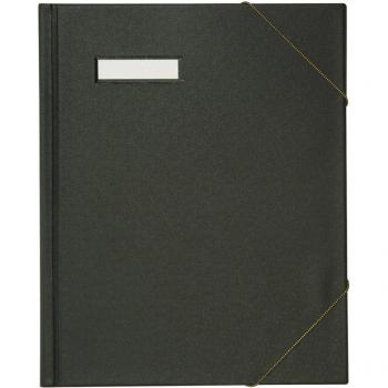 Dossier Elba A4 en PVC avec élastiques aux coins (noir)