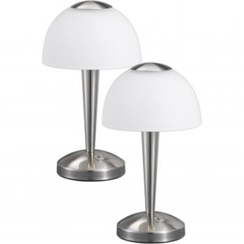 TRIO Leuchten LED Tischleuchte, 2er Set mit fest installierten LEDs