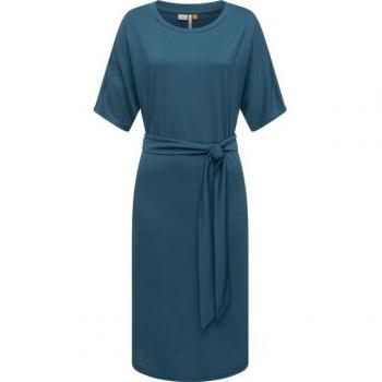 Sommer‑Trend: Ragwear Pallerma Shirtkleid – Tie-Band Taille, Blau Petrol