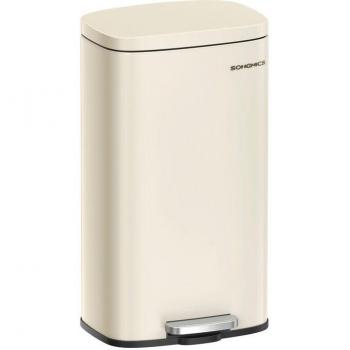 Sand Beige Compact Kitchen Pedal Bin