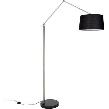 QAZQA Eclipse Black Linen Floor Light