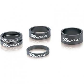 XLC Lenkkopferweiterung A-Head Spacer-Set AS-A02 3x5/1x10/1x15 mm 1 1/8 Zoll, titanfarben, 10 x 10 x 8 cm