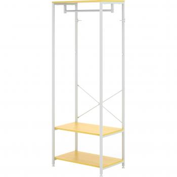 Suporte de Sapatos com Estantes e Barra para Cabides