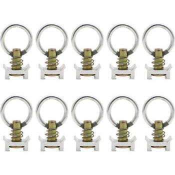 Accesorio de un solo perno para L-Track de aluminio, incluye 10 anclajes redondos