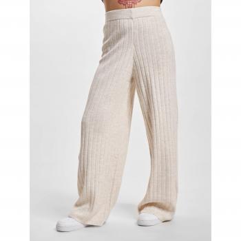 Pantalón de mujer Only Tessa beige de punto ancho