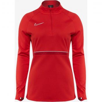 Nike Dri‑FIT CV2653‑657 Damen Trainingsshirt – Half-Zip, 90 % Baumwolle, 10 % Elastan, Schwarz/Rot