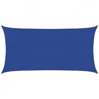 HDPE Sunshade Sail 160 g/m² Blue 2.5x5 m Rectangular