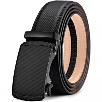 BULLIANT Ceinture Réglable Hommes Cuir Noir 130cm