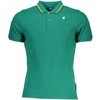 K-Way Green Polo Shirt with Contrast Details