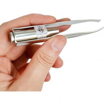Pinza de Cejas con Lámpara LED y Clip