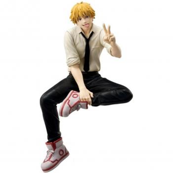 Denji Compact Warrior: Rare Chainsaw Man Perching Figure with Chains