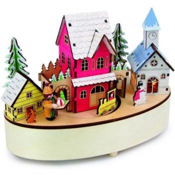 Kleine Weihnachtsbox mit Licht Winterfreude