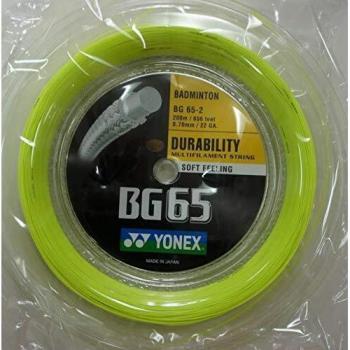 Yonex Badminton String Reel BG-65 200 m – Yellow, 0.7 mm