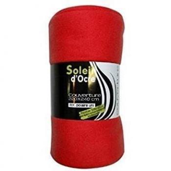 Tessuto Pile Rosso Matrimoniale 220x240 cm