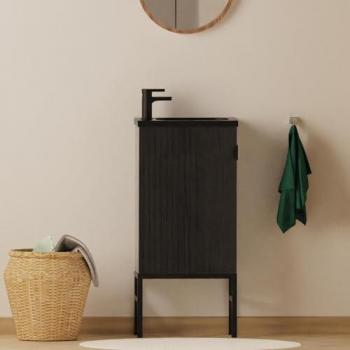 Lavabo Móvil de Roble y Carbón Studio
