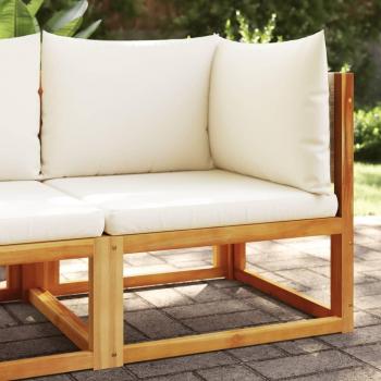 VidaXL Gartenlounge-Ecksofa mit Kissen Akazie