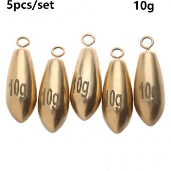 Pesas de pesca de tungsteno y cobre (5 uds)