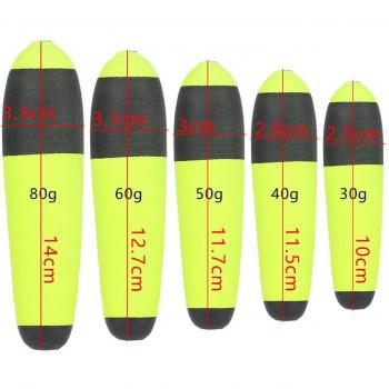 Flotador EVA para pesca de gato y Lucio, 1 unidad, 10/15g/20g/30g, tamaños: 2.5/2.8/3/3.1/3.3cm