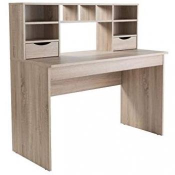 Alphason AW2120 Light Oak Desk with Hutch