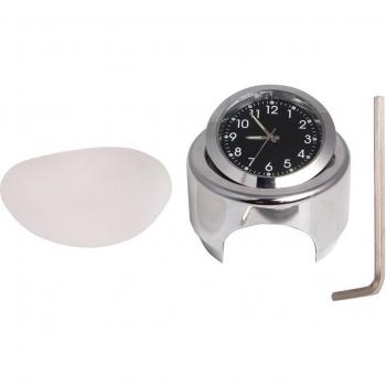 Harley 1 Motorbike Clock Holder – Chrome Black Dial, Waterproof
