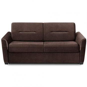 Canapé Express 120cm Velours Marron Matelas 16cm
