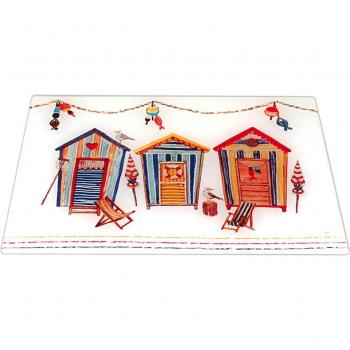 Multicolore Snijplank 'Cabines de Plage'