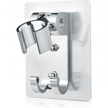 Dual‑Hanger Shower Head Wall Bracket – Heavy Duty Aluminum Adhesive Mount for Bathroom Accessories