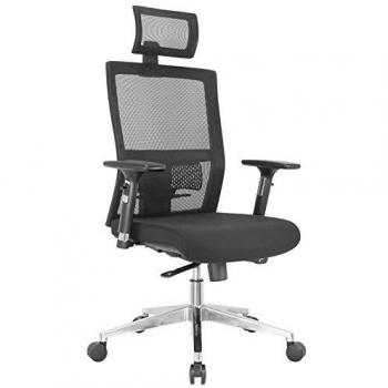 Fauteuil de bureau KAPPA Pro Synchrone Dossier réglable Soutien Lombaire réglable Accoudoirs 3D Appui-tête Pied Aluminium