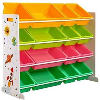 Mobile 16 Scomparti in PP SONGMICS – Colore Giallo