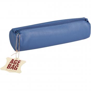 Trousse en cuir zippée 6×21 cm