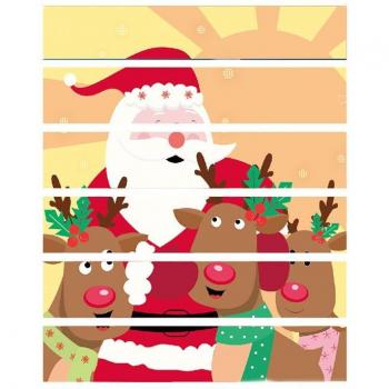 Santa Snowman Stair Decoration Sticker