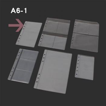 Porte-cartes transparent A5A6A7 avec pochettes à 6 trous
