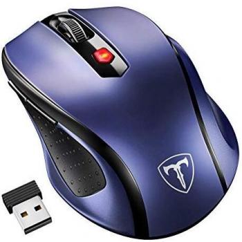 VicTsing Souris sans Fil 2.4G, 2400 CPI Souris Optique Mobile avec Récepteur Nano USB 6 Boutons 2400 DPI