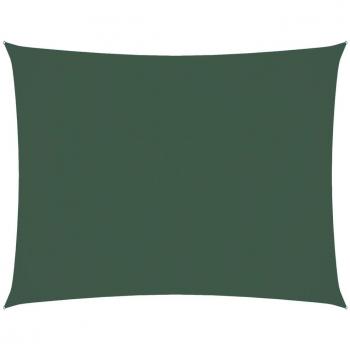 Sombrilla rectangular 5x6 m de tela Oxford verde oscuro