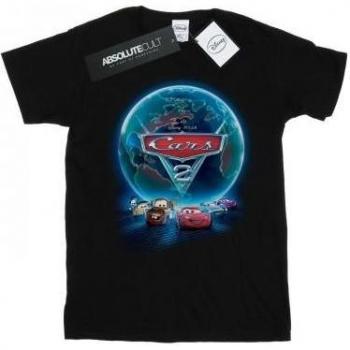 T-shirt Disney con poster del film Cars Globe per ragazzi 12-13 nera