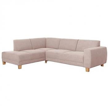 Max Winzer Ecksofa Blackpool, mittlere Sitzhärte, Flachgewebe 16001, rosa