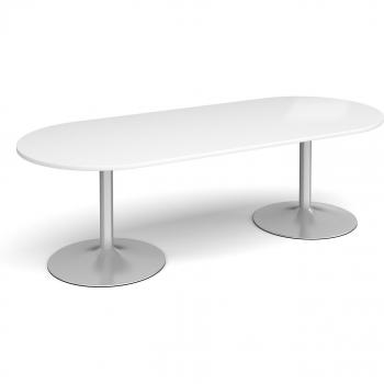 Trumpet Base Radial End Boardroom Table 2400mm x 1000mm