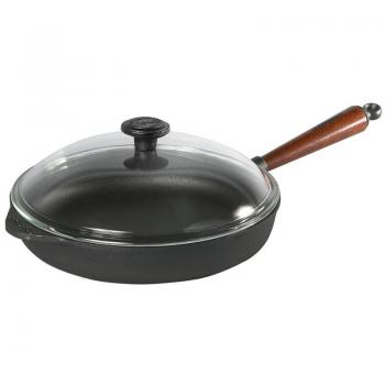 Skeppshult Gusseisen Bratpfanne 28 cm mit Glasdeckel