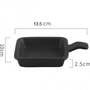 Square Ceramic Dish for Breakfast and Desserts