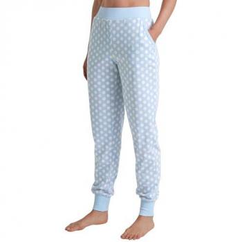 CALIDA Pyjamahose Favourites Cats – Damen, 1‑teilige Hose, XS, Blau, Katzendesign