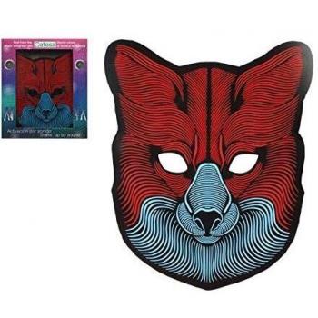 ATOSA LED Wolf Face Mask – Black, Mixed Gender, Blue & Red LEDs