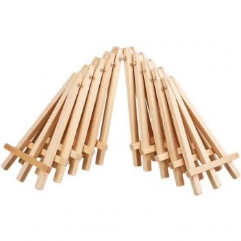 Pinceles de lápiz con soporte de exhibición de madera