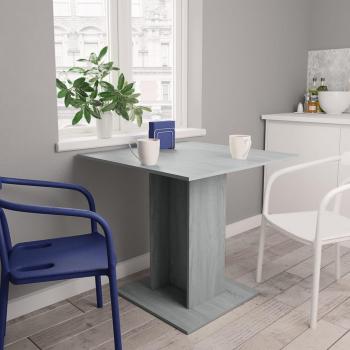 Table de Salle à Manger Sonoma Gris 80x80x75 cm Bois d'Ingénierie