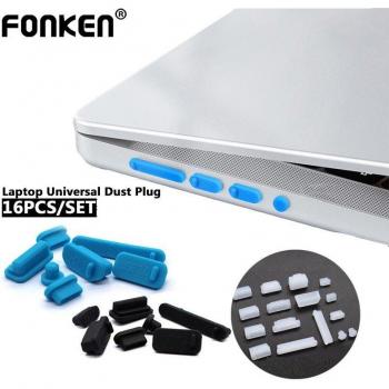 Copertura Antipolvere Laptop in Silicone Nero, set da 16 pezzi con interfaccia USB