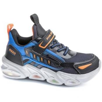 Tênis Pablosky 978515 Nikko Black Blue para Crianças